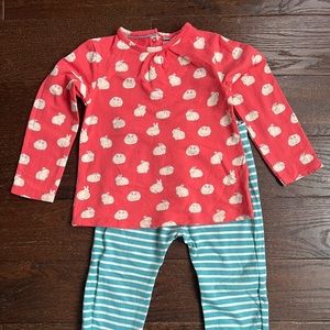 Baby Boden size 3-4 cozy bunny set